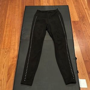 White House Black Market Runway Vegan Suede Leggings